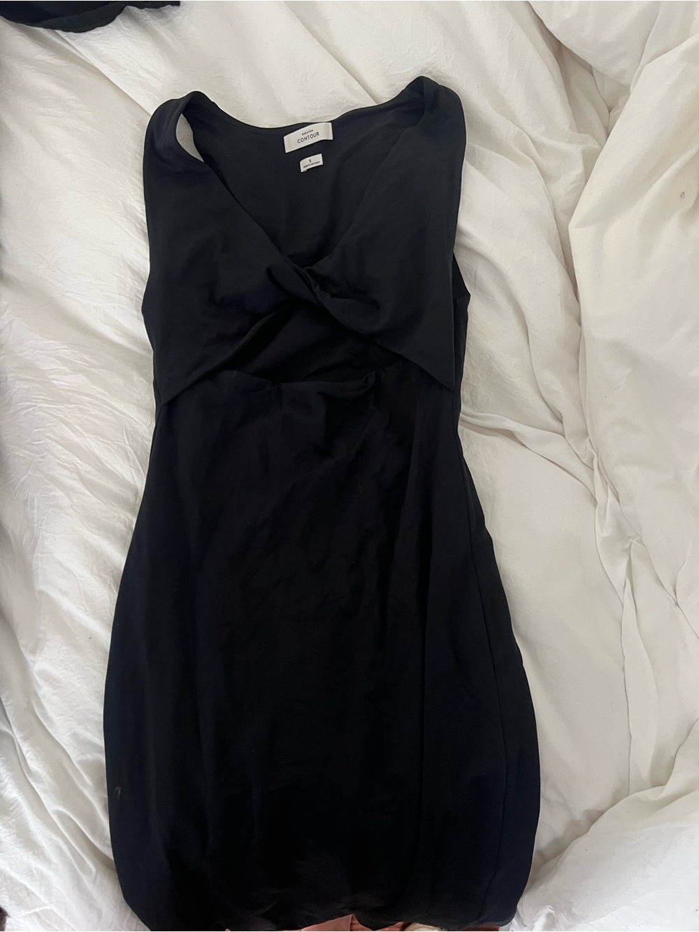 Aritzia Black Twist-Front Maxi Dress